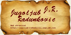 Jugoljub Radunković vizit kartica